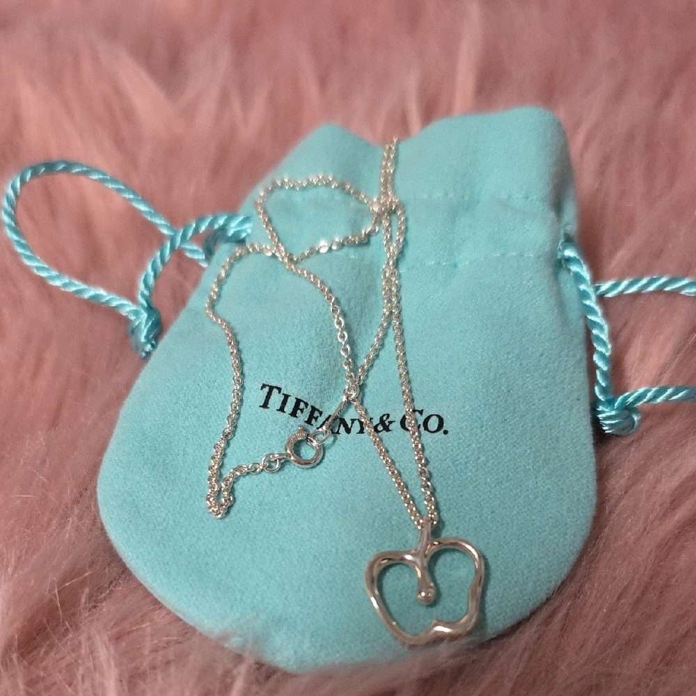 Elsa Peretti Tiffany & Co. Silver Apple Necklace Preloved